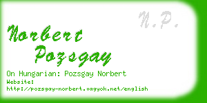 norbert pozsgay business card